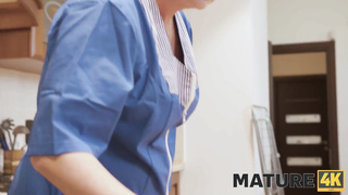 MATURE4K. Chief is dissatisfied with work so he plows mature maid