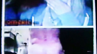 Horny Blonde College girl delighted by my hot show (+ sound )