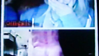 Horny Blonde College girl delighted by my hot show (+ sound )