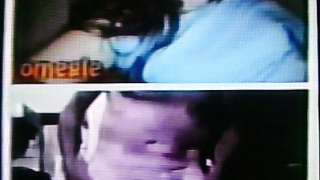 Horny College girl in blue dress delighted by my hot show (+ sound )