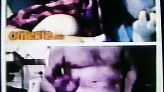 Horny Brunette College girl enjoys my hot show (+ sound )