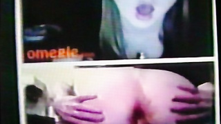 Horny College girl licks my hot ass and shows her tits (+ sound )