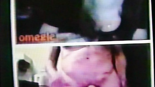 Horny College girl licks my hot ass and shows her tits (+ sound )