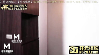 Korean dark haired gave a voluptuous tit-screwing to a man she was in love with, to sate him