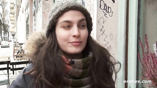 Italian dark haired is finger-banging her cunny in front of the camera and getting prepped to jizz