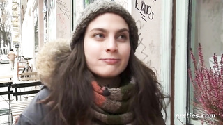 Italian dark haired is finger-banging her cunny in front of the camera and getting prepped to jizz