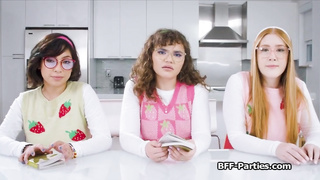 Geek chicks horny for book and dick