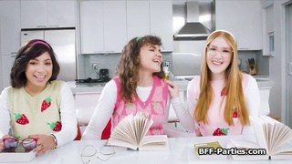 Geek chicks horny for book and dick