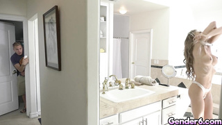 Jade offers Tony his she-dick inside his hole