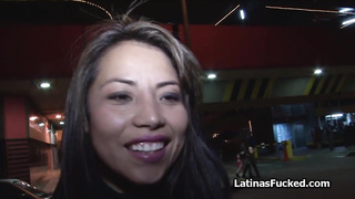 Latina amateur in fishnets wants dick to suck