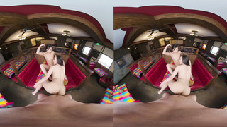 VR PLOWERS Harsh 3Some Intercourse In Restaurant With Vina Sky And Kimmy Kimm VR Pornography