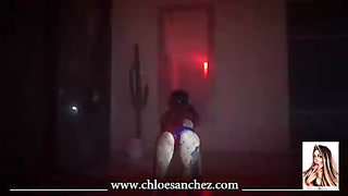 Harley Quinn is in the mood to be a highly crazy damsel, in the backyard