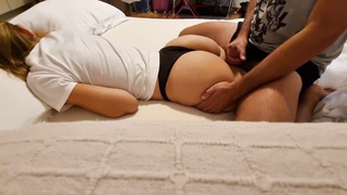 Drowsy college girl gets jizm on hefty delicious rump morning after soiree