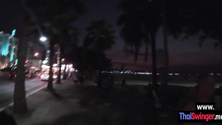 Petite Asian girlfriend jerking off