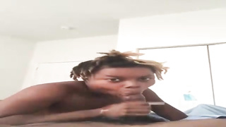 Ebony gal is inhaling a rock rock hard spunk-pump in front of the camera, just for joy
