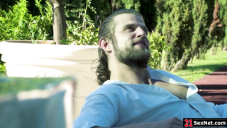 Blonde Cherry Kiss ass fucked outdoors