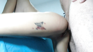 I hotwife on my hubby with my neighbor, moaning from intense ejaculation, jism in cunt, fellate.