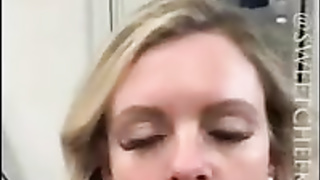 Xxl boobed blond is playing her cascading moist vagina and squealing from delectation while spunking