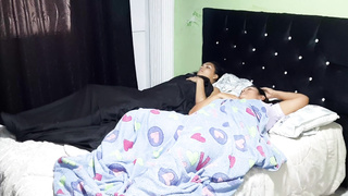 I tear up the superslut my stepmother while my sister is in the bedroom