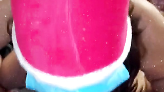 Christmas screw, jizz shot in hat