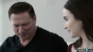 Teen saying thanks to her dirty stepdad