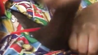 Bashing My Black Beau Stiffy While He Sees TV