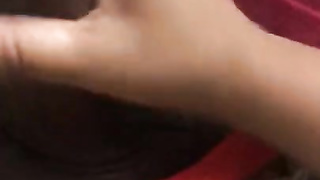 Bashing My Black Beau Stiffy While He Sees TV