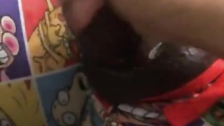 Bashing My Black Beau Stiffy While He Sees TV