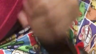 Bashing My Black Beau Stiffy While He Sees TV