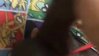 Bashing My Black Beau Stiffy While He Sees TV