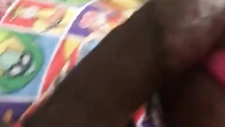 Bashing My Black Beau Stiffy While He Sees TV