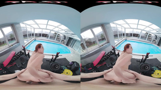FuckPassVR - Red-Haired honey Charlie Crimson providing head and getting dicked in this VR Pornography practice