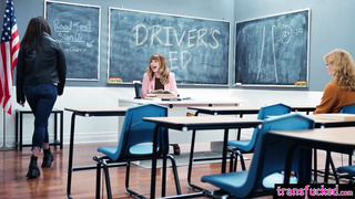 MILF fucked hard during boring class