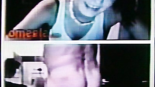 Horny short-haired College girl enjoys my hot show (+ sound )