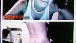 Horny short-haired College girl enjoys my hot show (+ sound )