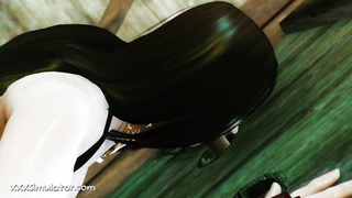 Wooden Glory Hole Lockhart 3D Anime Sex