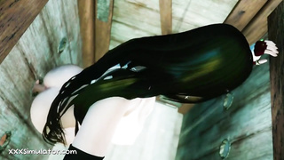 Wooden Glory Hole Lockhart 3D Anime Sex