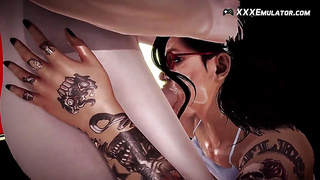 Tattooed 3D Hottie HD Animation Porn