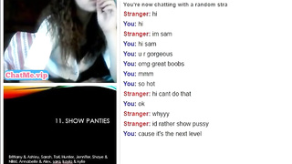 Hot teen with shaved pussy masturbating on video chat