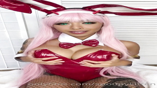 Meaty jugged trouser snake teaser, Kitten Bunny is draining with a meaty fucky-fucky plaything on web cam