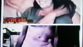 Horny College girl in bed with guy enjoy my hot show (+ sound )