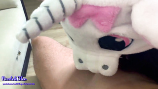 I nail a sport dame right by the window where people walk.