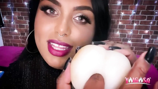 Jaw-Dropping adult model is in the mood for a torrid Jerk Off Instructions sesh with fuck-a-thon fucktoys