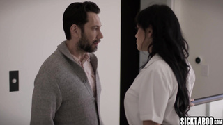 Hot blonde teen fucks her new client