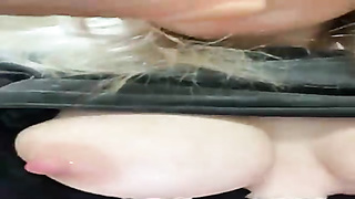 Crazy unexperienced ash-blonde is kneading and frolicking her purrfectly bald honeypot, because she needs an climax