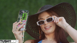 TUSHY Cosseted Sophia has strong assfucking ejaculation