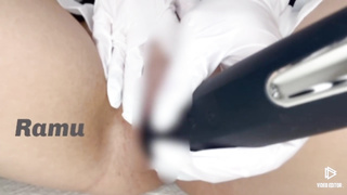 Chinese First-Timer Masterbation genital zoom