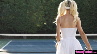 Private tennis practice and rough sex