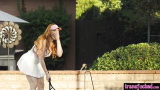 Private tennis practice and rough sex