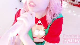 A Kinky Elf Brings Your Christmas Bounty: Grubby Blowage, Pinkish Cooch, Anal Invasion Have Fun and Jizz Two Times!!